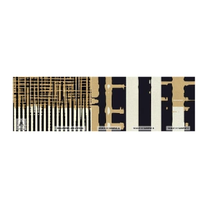 Échantillon de Papier Peint Premium Canvas - Abstraction architecturale - Abstraction, Morceau, Lignes - 100x30 cm