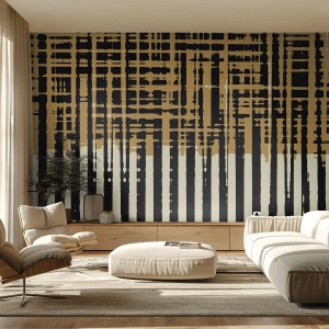 Papier Peint Photo Premium Sand - Abstraction architecturale - Abstraction, Morceau, Lignes - 350x256 cm