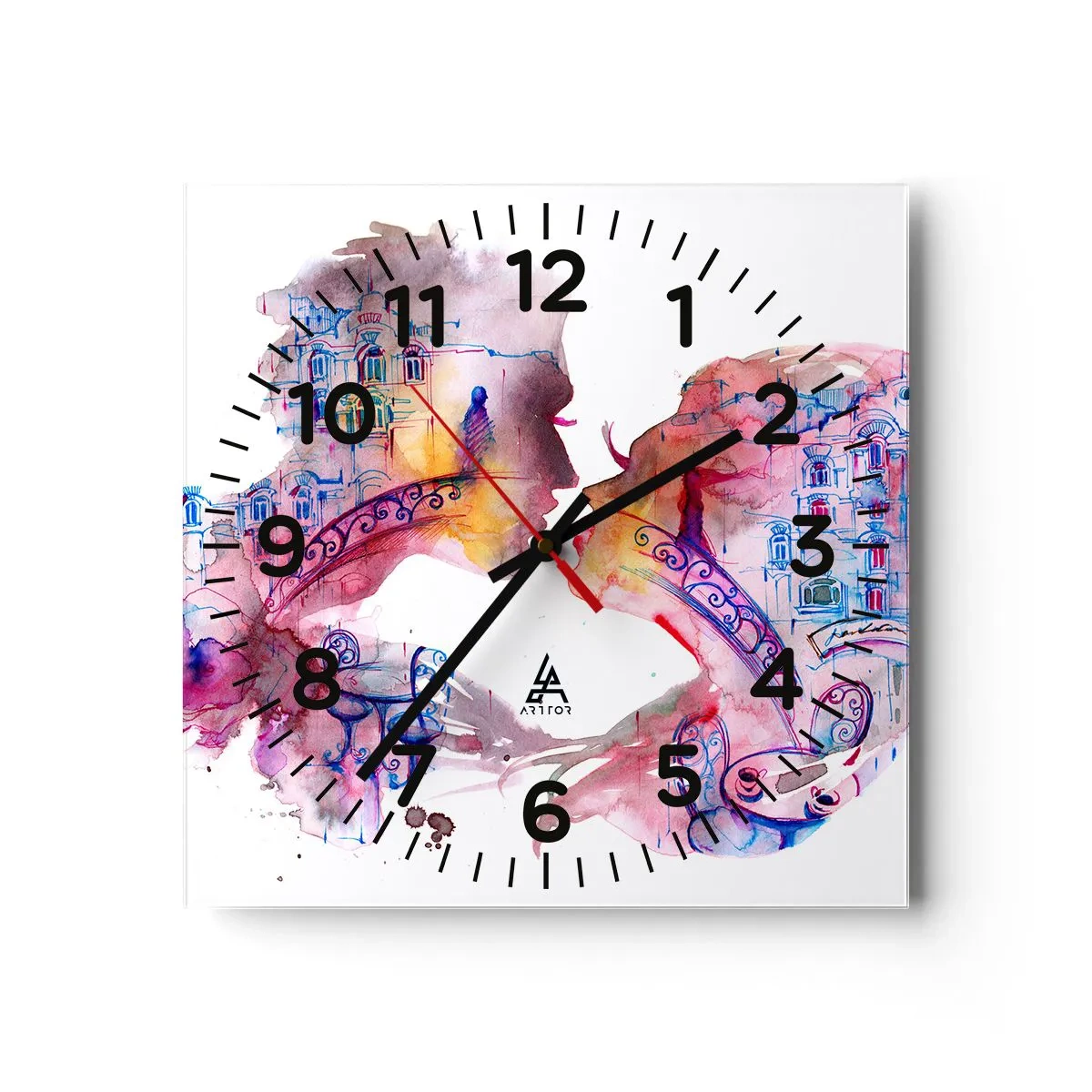 Horloge murale - Pendule murale - Le pont secret des soupirs - 30x30 cm