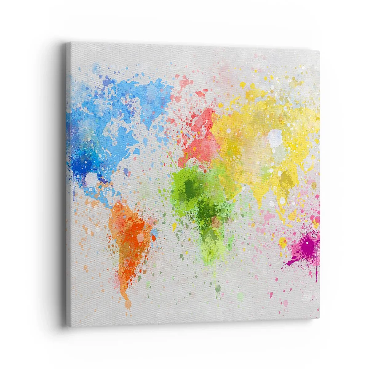 Impression sur toile - Image sur toile - Toutes les couleurs du monde - 40x40 cm