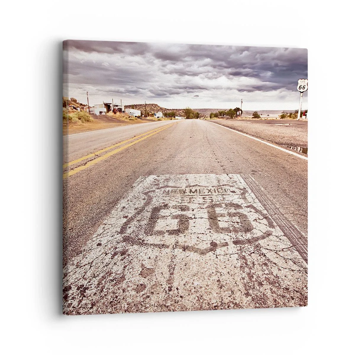 Impression sur toile - Image sur toile - Mother Road - une légende américaine - 30x30 cm