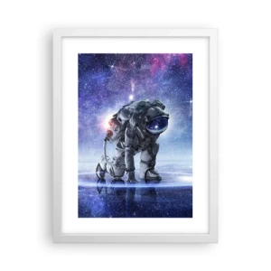 Affiche dans un cadre blanc - Poster - Le ciel étoilé au dessus de moi - 30x40 cm