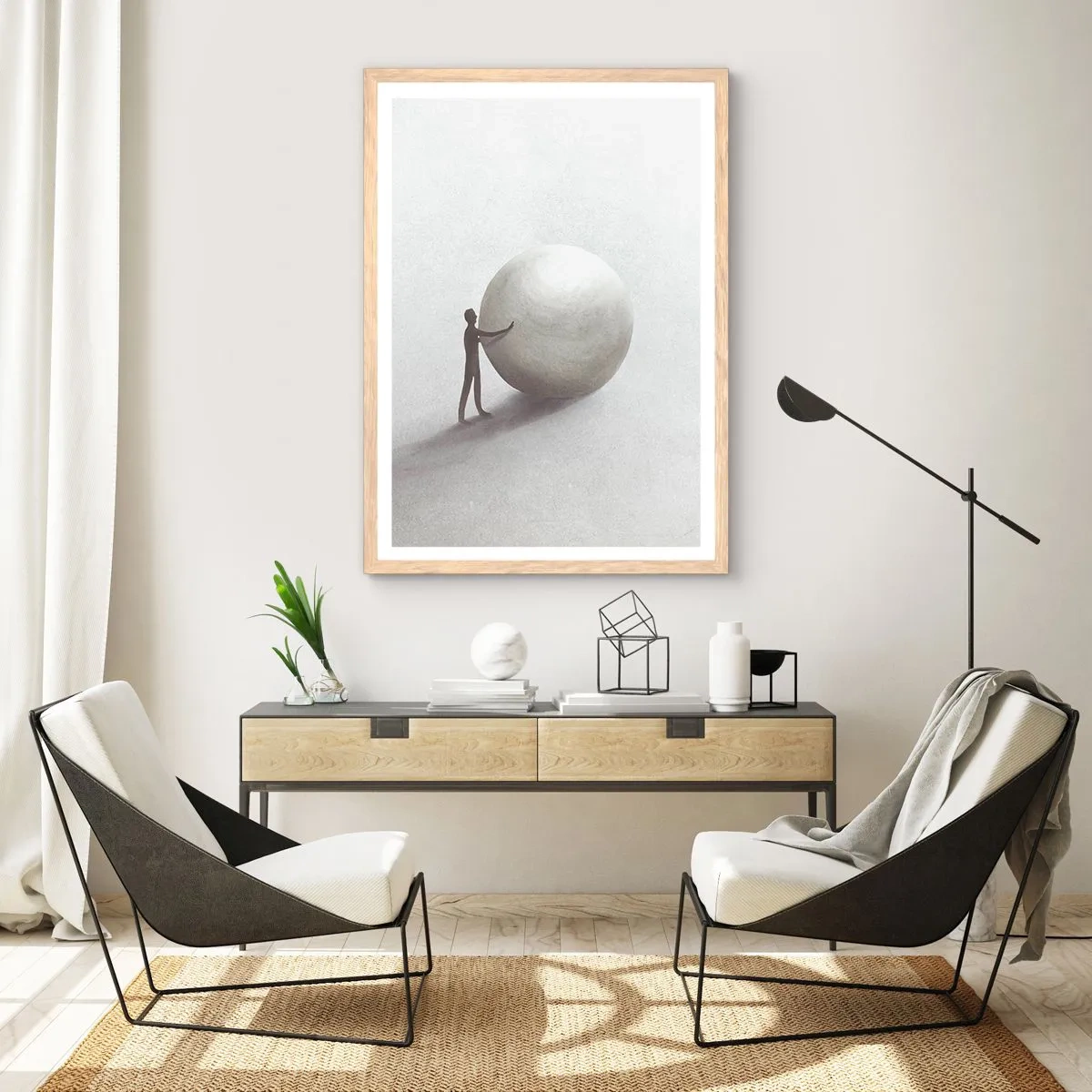 Affiche dans un chêne clair - Poster - Jeu de la vie - 30x40 cm