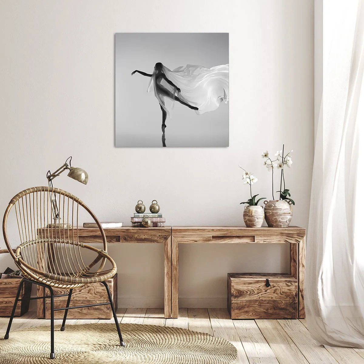 Impression sur toile - Image sur toile - Légèreté et grâce - 30x30 cm