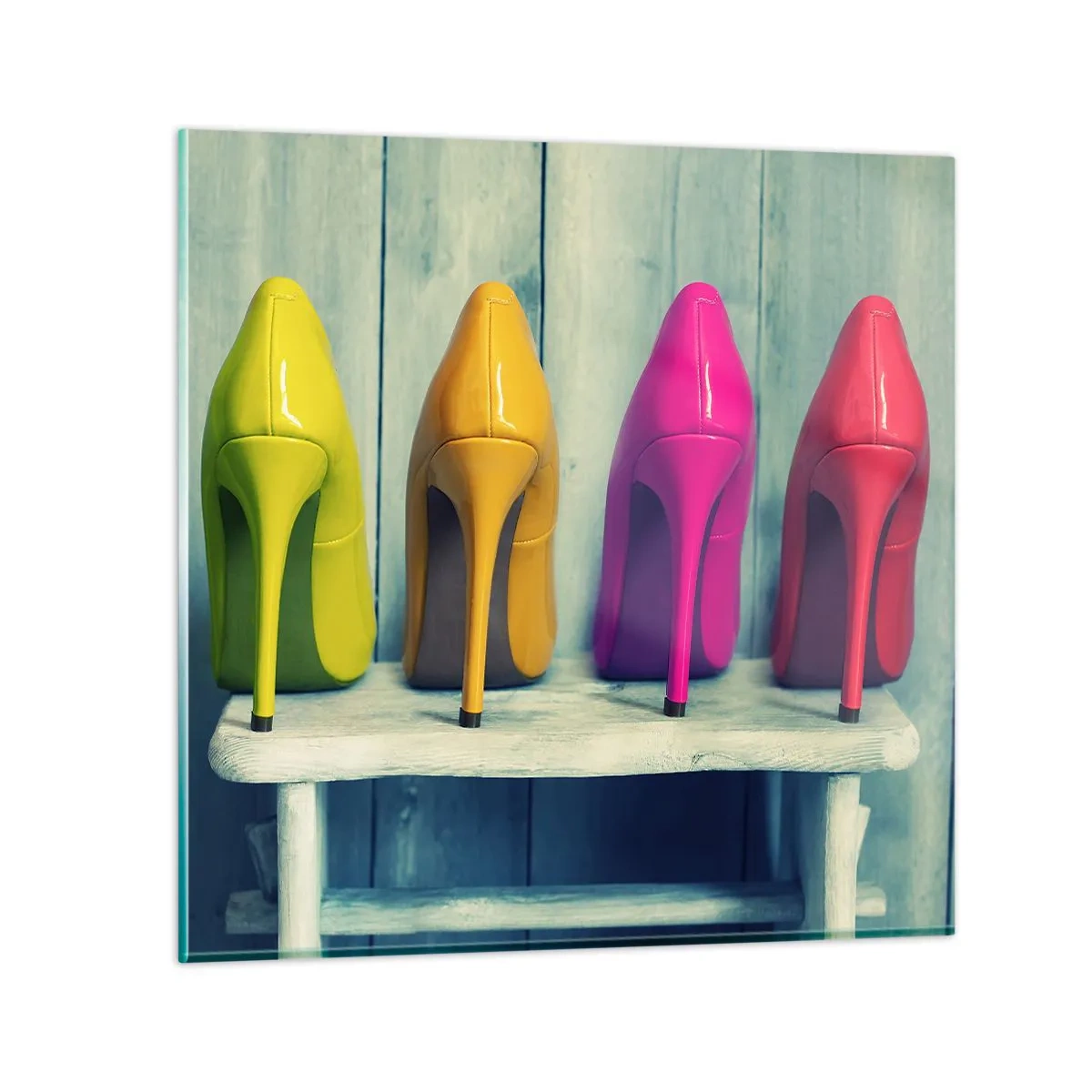 Impression sur verre - Image sur verre - Promenade sur l'arc-en-ciel - 50x50 cm