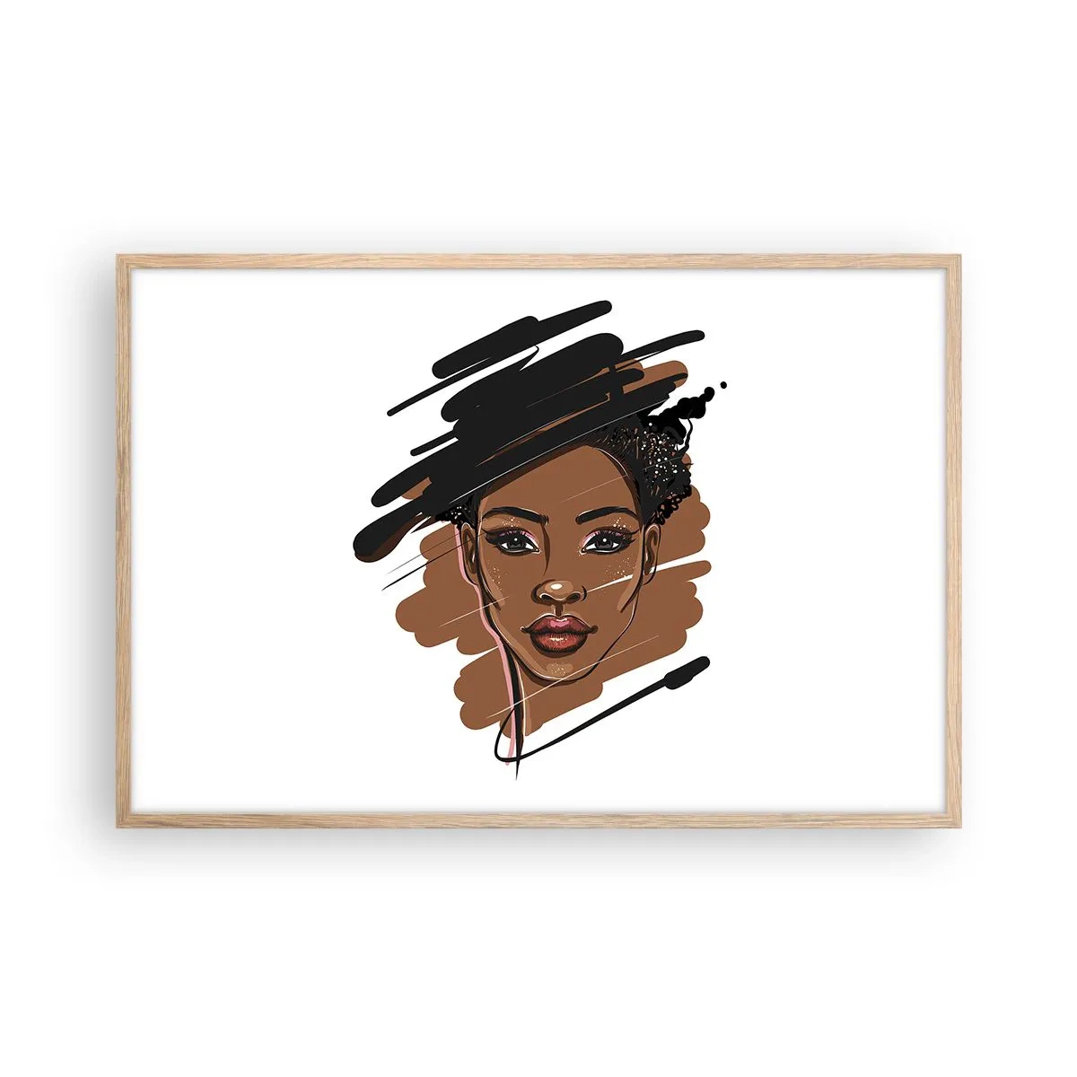 Affiche dans un chêne clair - Poster - Doux comme le chocolat - 91x61 cm