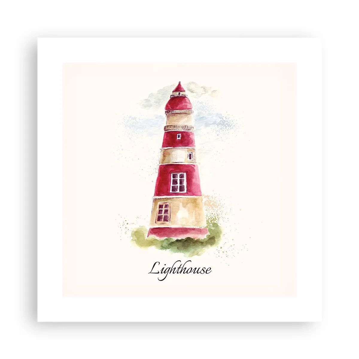 Affiche - Poster - Il y a toujours beau temps autour - 40x40 cm