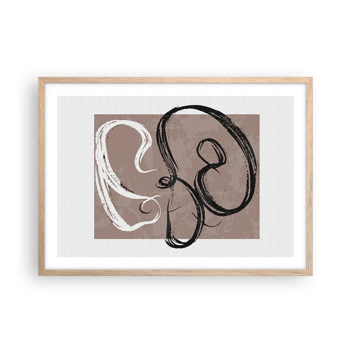 Affiche dans un chêne clair - Poster - Composition – la recherche de la plénitude - 70x50 cm