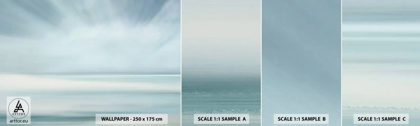 Échantillon de Papier Peint Autocollant Deluxe Sticker - Paix à l'horizon - Brillant, Morceau, Ciel - 100x30 cm