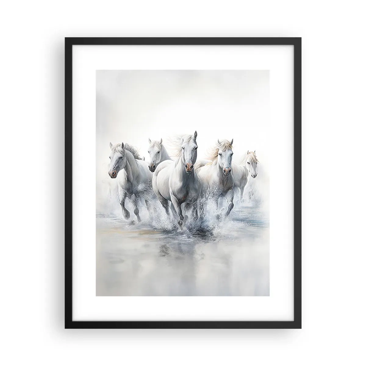 Affiche dans un cadre noir - Poster - Magie blanche - 40x50 cm