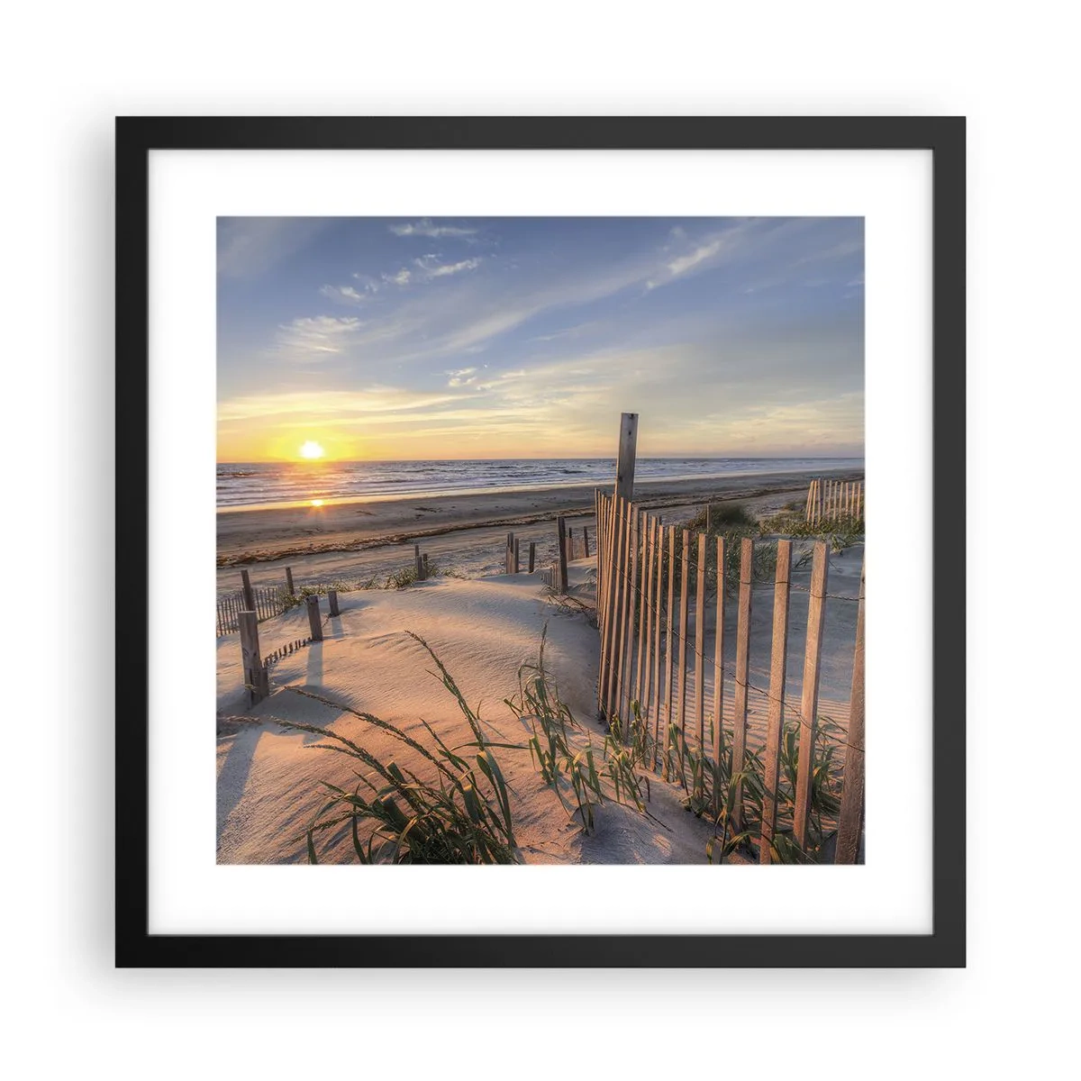 Affiche dans un cadre noir - Poster - Ombre et brillance du vent - 40x40 cm