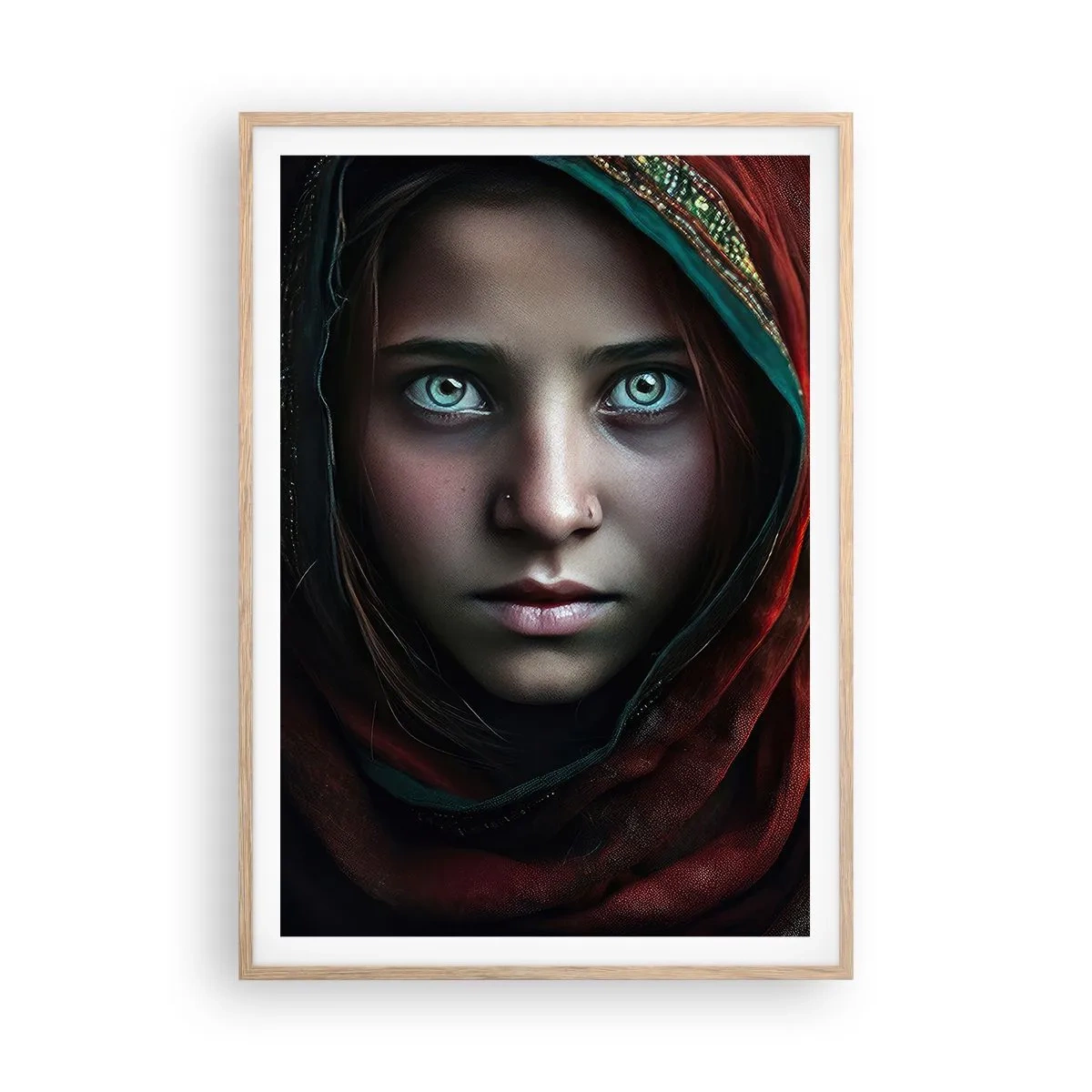 Affiche dans un chêne clair - Poster - Princesse orientale - 70x100 cm