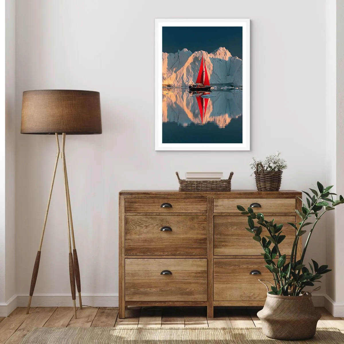 Affiche dans un cadre blanc - Poster - Aux limites du monde - 70x100 cm