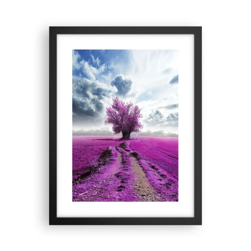 Affiche dans un cadre noir - Poster - Lande - nature sauvage - 30x40 cm