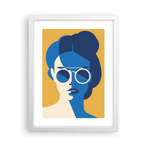 Affiche dans un cadre blanc - Poster - Look de vacances - 30x40 cm