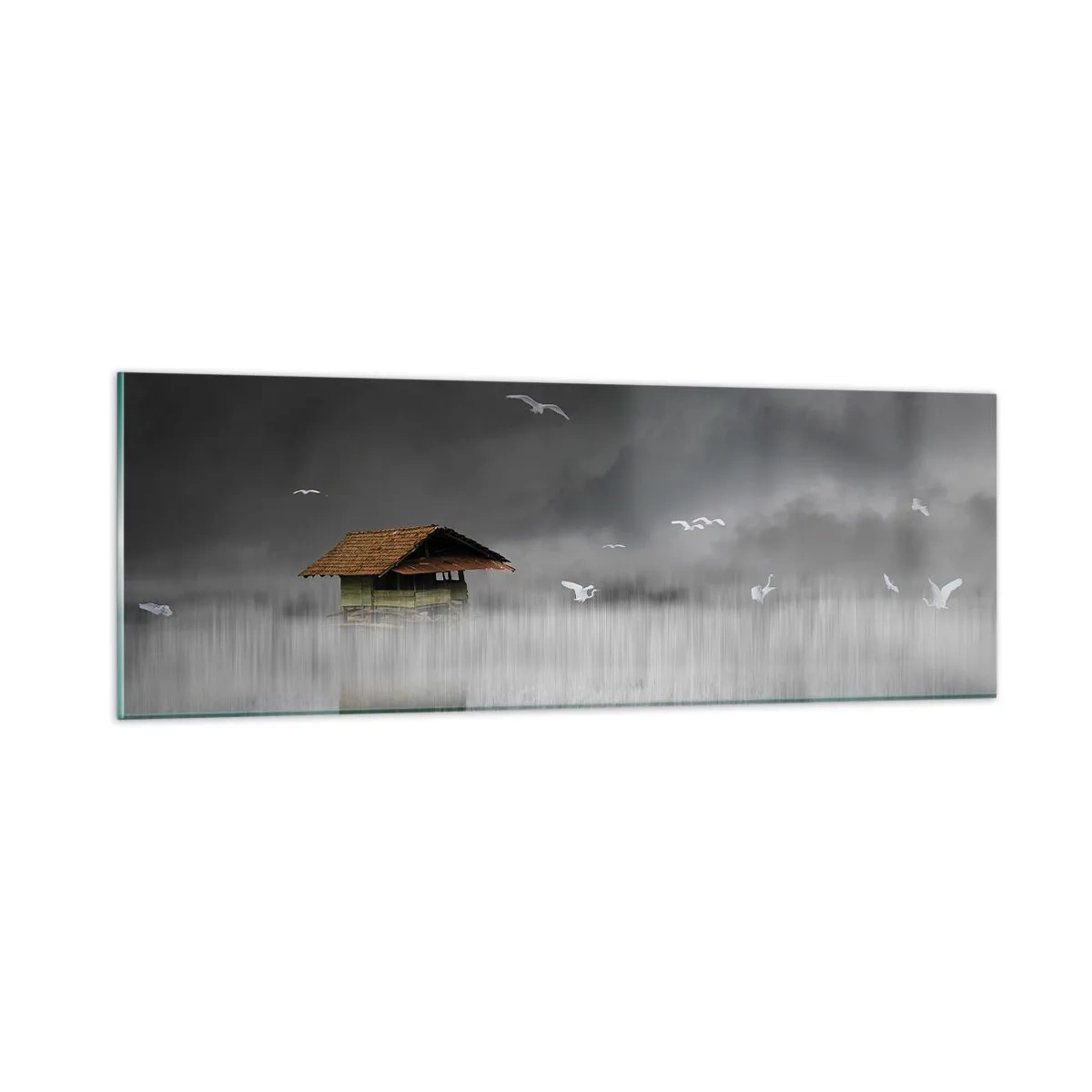 Impression sur verre - Image sur verre - A l'abri de la pluie - 90x30 cm