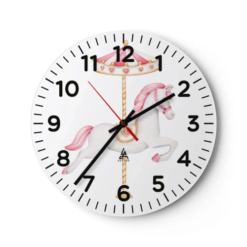 Horloge murale - Pendule murale - Les sabots en avant - 30x30 cm