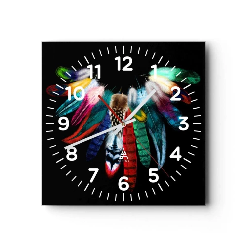 Horloge murale - Pendule murale - Collier indien - 40x40 cm