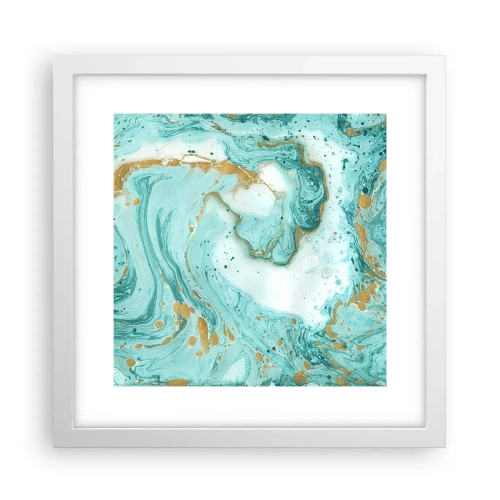 Affiche dans un cadre blanc - Poster - Sous la grande vague de l'ère Edo - 30x30 cm