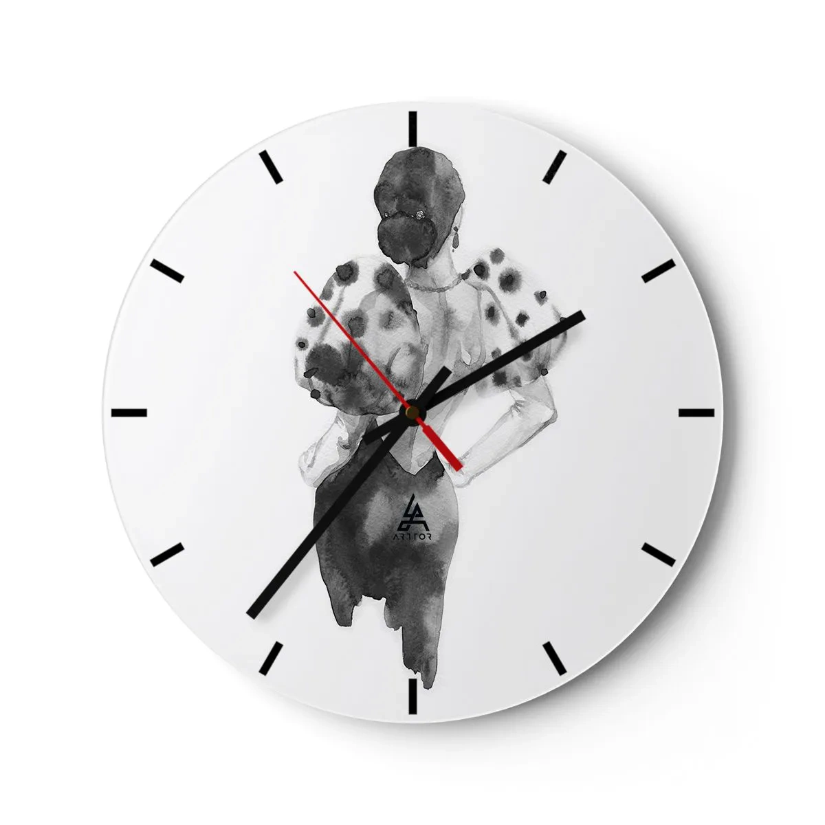 Horloge murale - Pendule murale - Elle est passée juste à côté - 40x40 cm