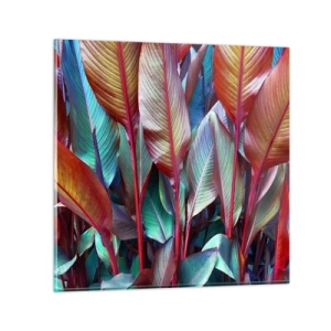 Impression sur verre - Image sur verre - Un fourré coloré - 60x60 cm