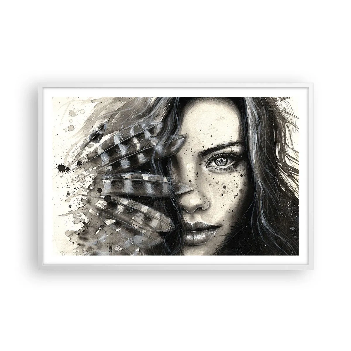 Affiche dans un cadre blanc - Poster - Beauté sauvage - 91x61 cm