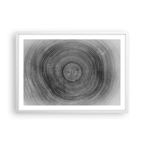 Affiche dans un cadre blanc - Poster - Signe du temps - 70x50 cm