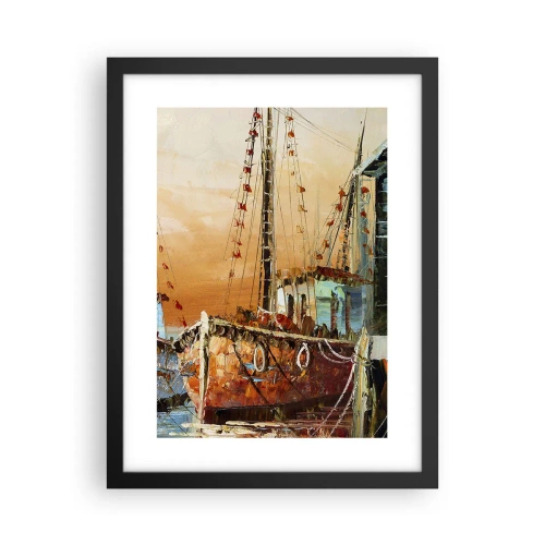 Affiche dans un cadre noir - Poster - Retour tranquille - 30x40 cm