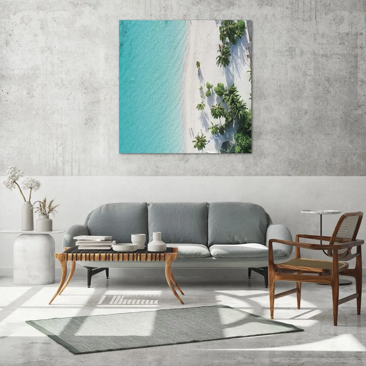 Impression sur verre - Image sur verre - Vacances au paradis - 60x60 cm