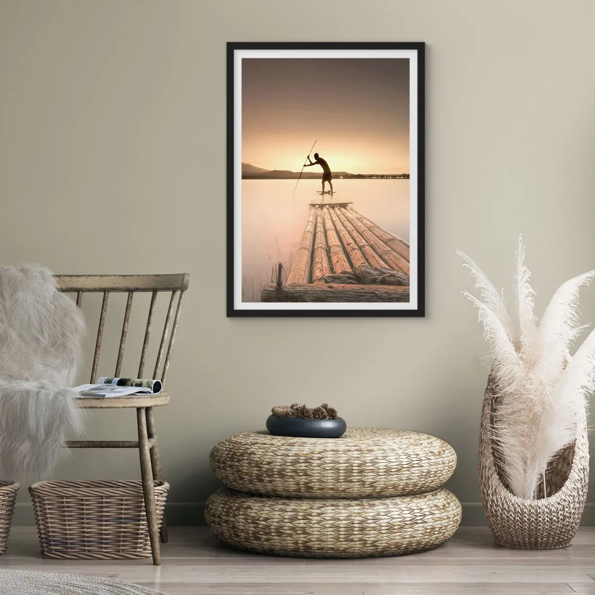 Affiche dans un cadre noir - Poster - Avant la fin du jour - 30x40 cm