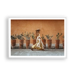 Affiche dans un cadre blanc - Poster - Style hippie - 100x70 cm