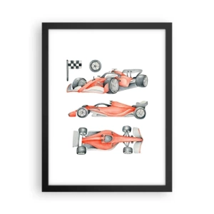 Affiche dans un cadre noir - Poster - poursuis ton rêve - 30x40 cm