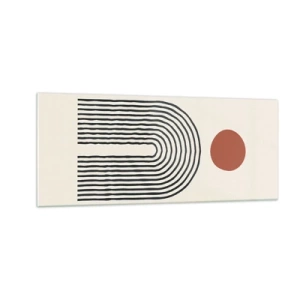 Impression sur verre - Image sur verre - Le magnétisme des formes et des couleurs - 100x40 cm