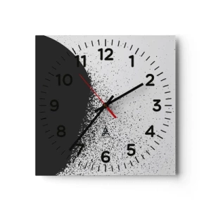 Horloge murale - Pendule murale - Mouvement des molécules - 40x40 cm