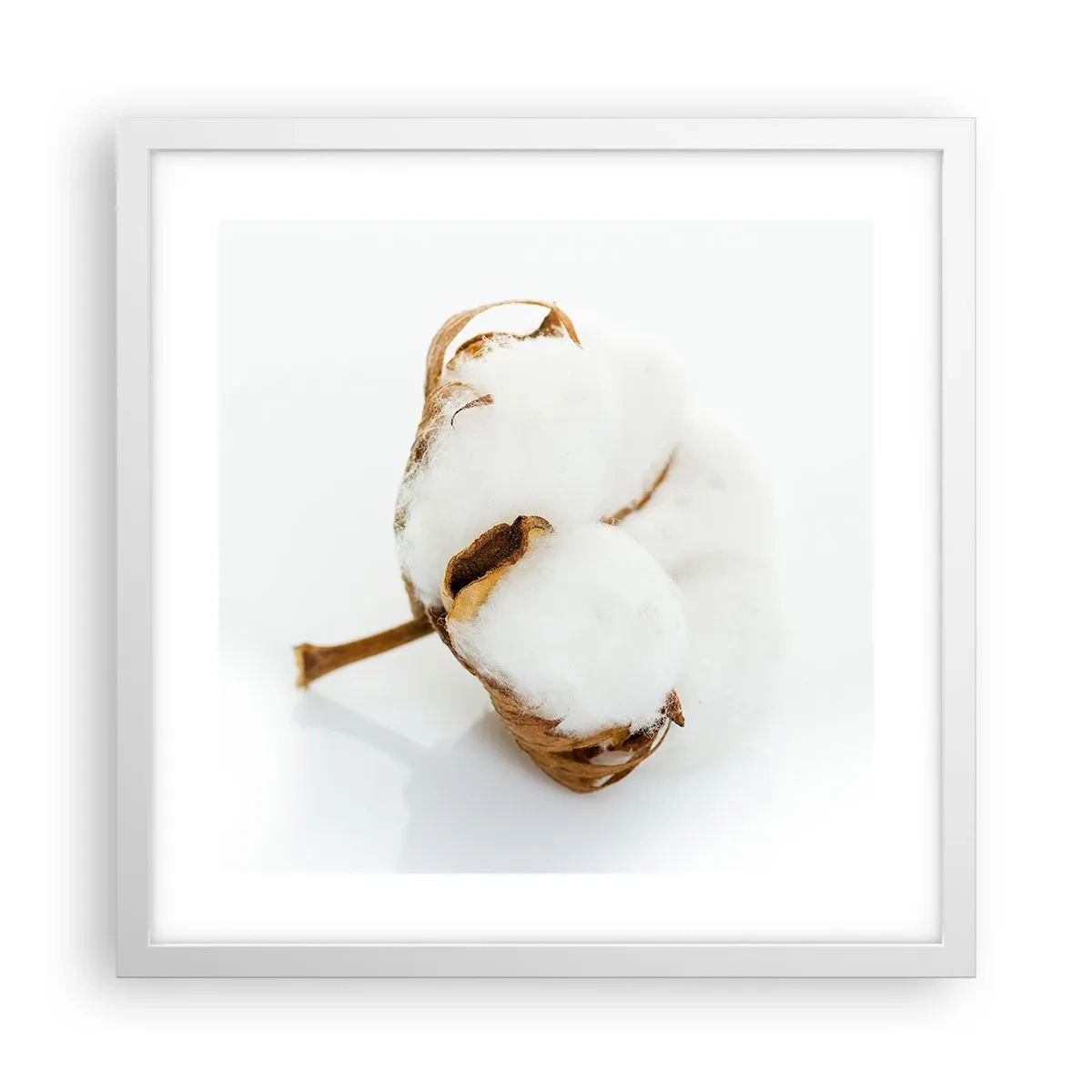 Affiche dans un cadre blanc - Poster - Doux par nature - 40x40 cm