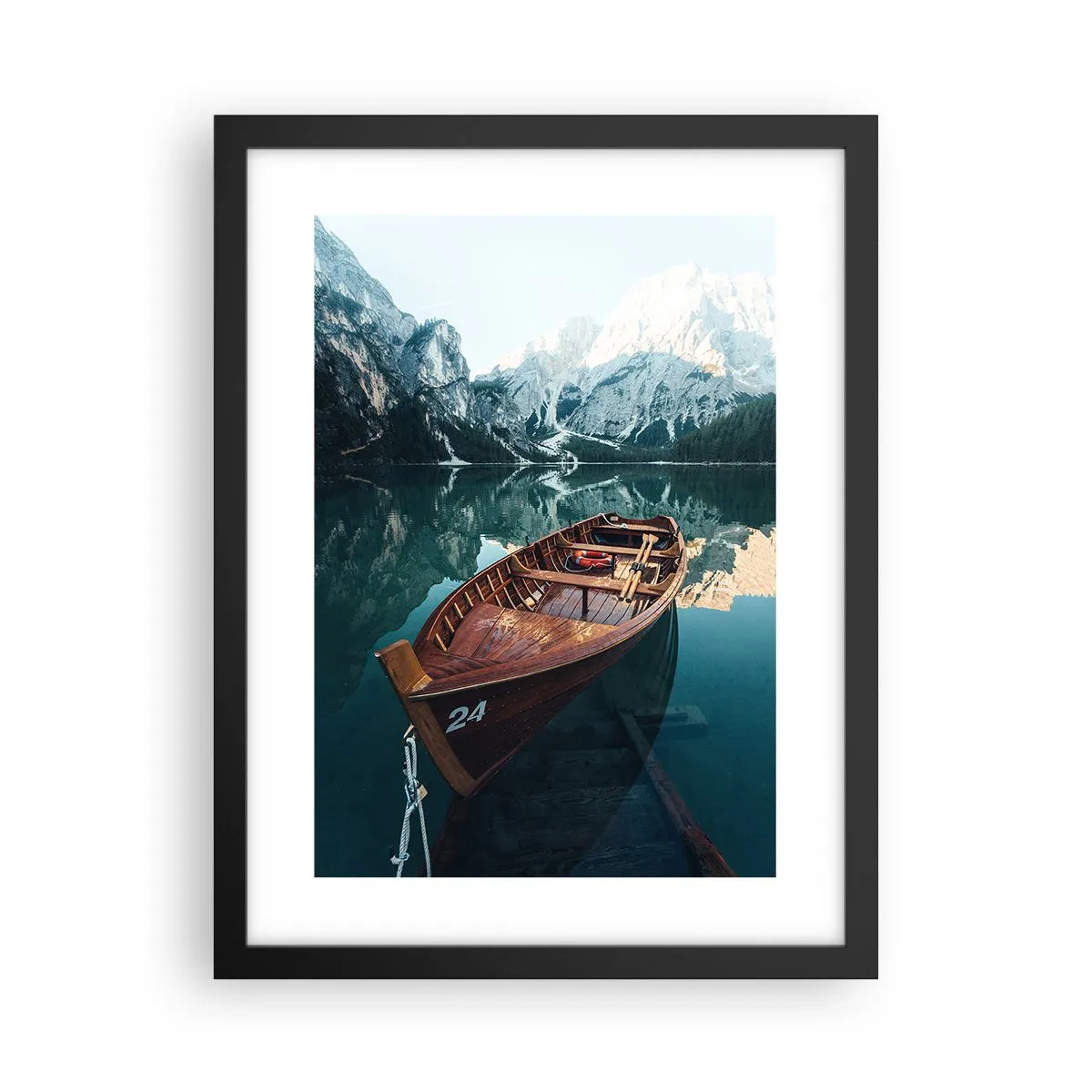 Affiche dans un cadre noir - Poster - Comme peint sur du verre - 30x40 cm