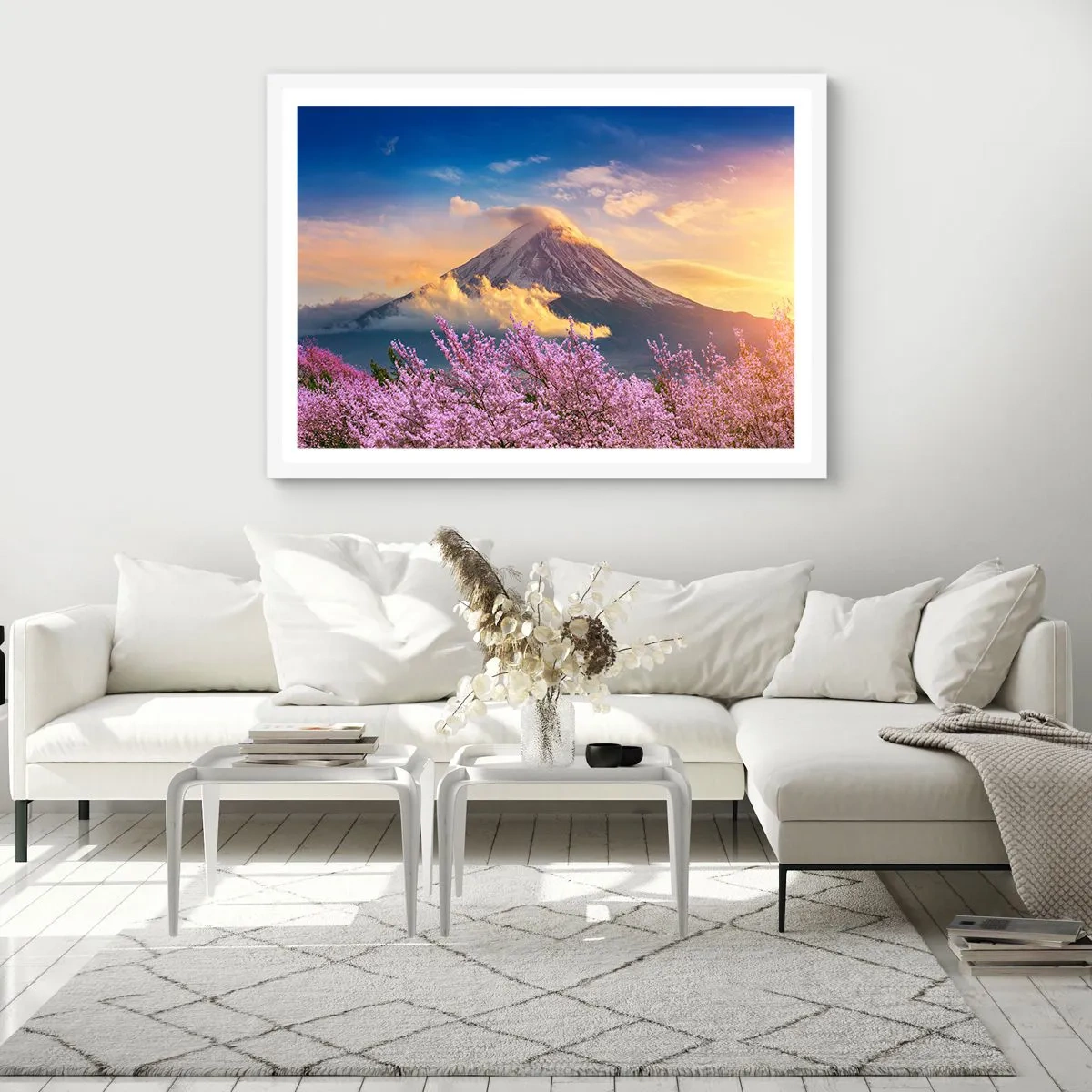 Affiche dans un cadre blanc - Poster - Sainteté japonaise - 100x70 cm