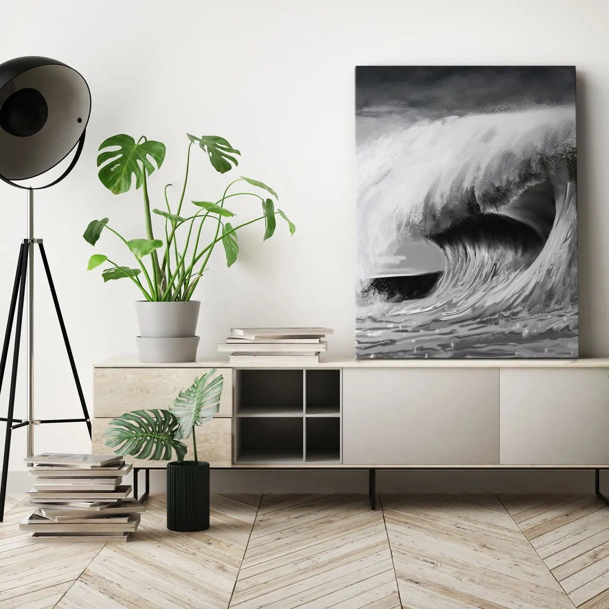 Impression sur toile - Image sur toile - La colère de l'océan - 55x100 cm