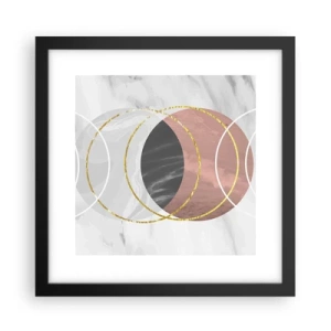 Affiche dans un cadre noir - Poster - Musique des sphères - 30x30 cm