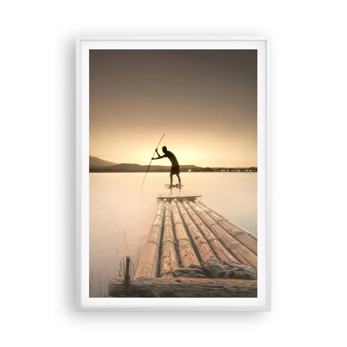 Affiche dans un cadre blanc - Poster - Avant la fin du jour - 70x100 cm