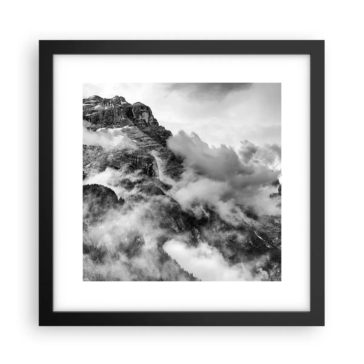 Affiche dans un cadre noir - Poster - Belle et cruelle - 30x30 cm