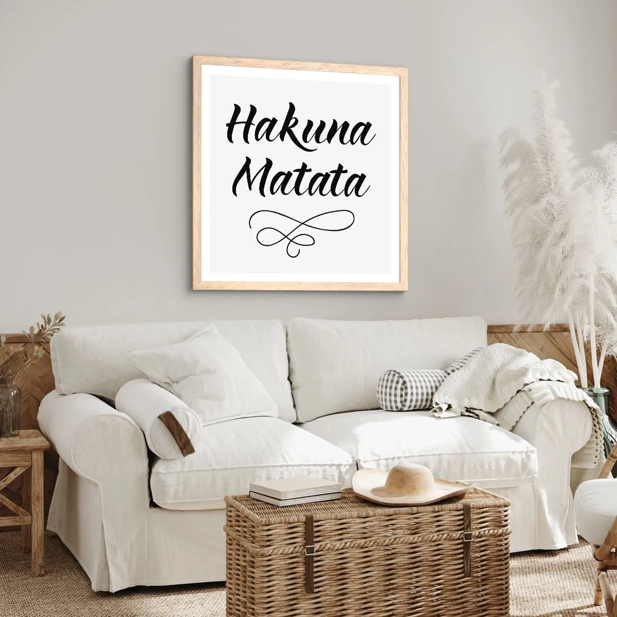 Affiche dans un chêne clair - Poster - Le meilleur conseil - 60x60 cm
