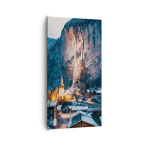 Impression sur toile - Image sur toile - Esprit brillant de l'hiver - 65x120 cm