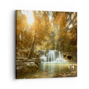 Impression sur toile - Image sur toile - Cascade du parc - 30x30 cm