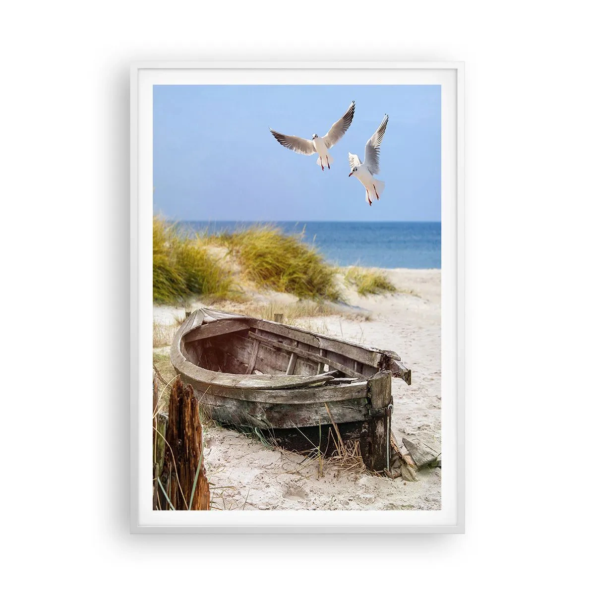 Affiche dans un cadre blanc - Poster - Bain de vent - 70x100 cm