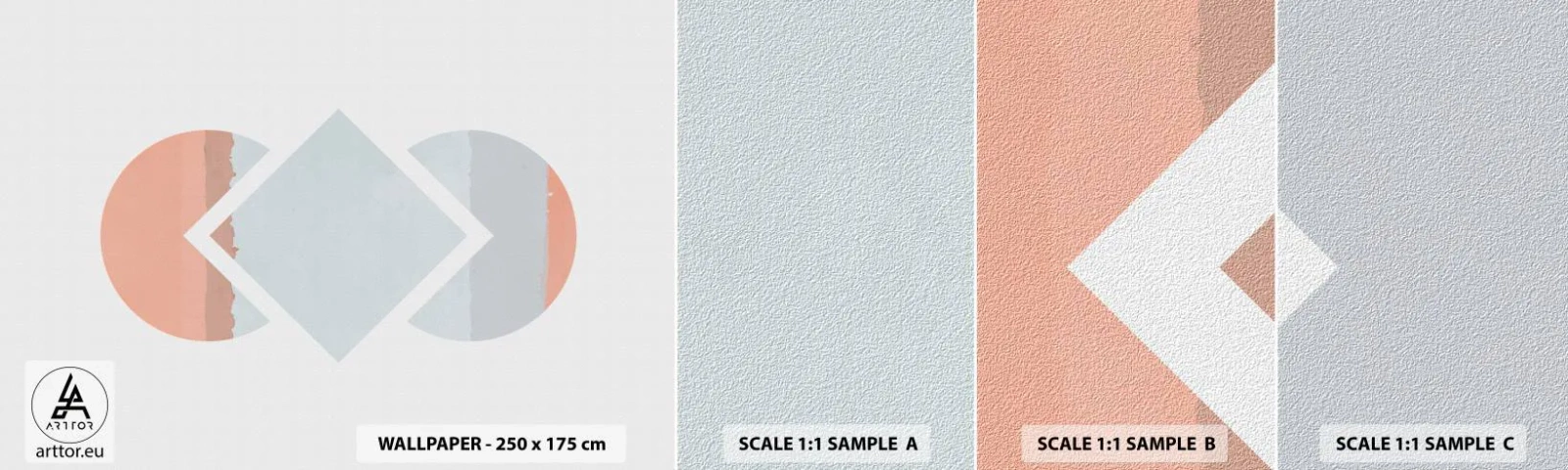 Échantillon De Papier Peint Standard Eco - La situation est clair - Abstraction, Morceau, Minimalisme - 100x30 cm