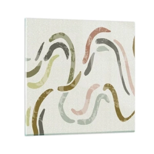 Impression sur verre - Image sur verre - Une joyeuse danse de l'abstraction - 50x50 cm