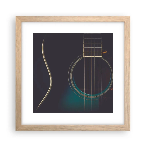 Affiche dans un chêne clair - Poster - Le calme avant la tempête - 30x30 cm