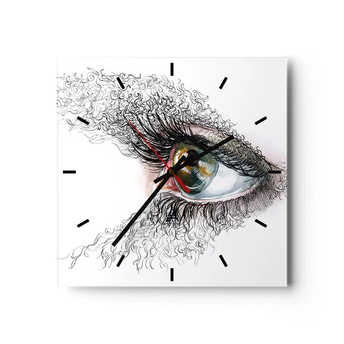 Horloge murale - Pendule murale - Regarde droit dans l'âme - 40x40 cm