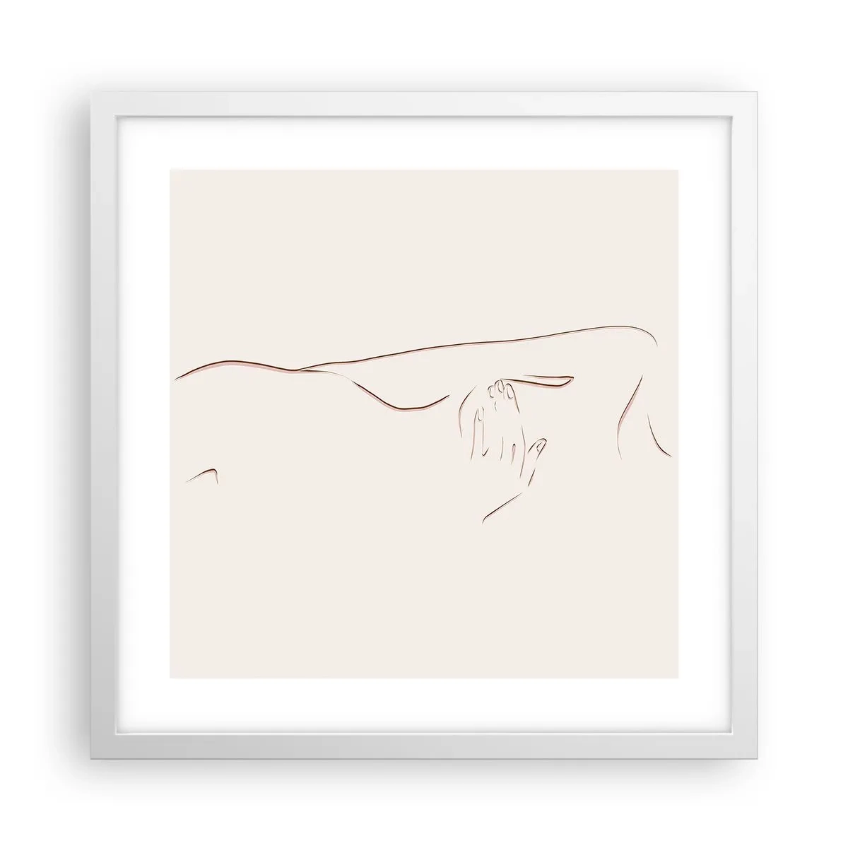Affiche dans un cadre blanc - Poster - La forme du désir - 40x40 cm